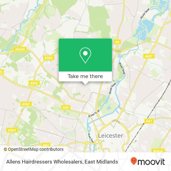 Allens Hairdressers Wholesalers map