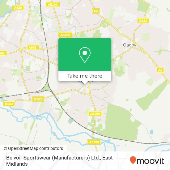 Belvoir Sportswear (Manufacturers) Ltd. map