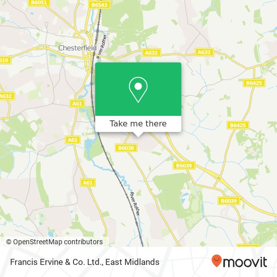 Francis Ervine & Co. Ltd. map
