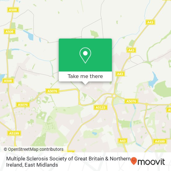 Multiple Sclerosis Society of Great Britain & Northern Ireland map