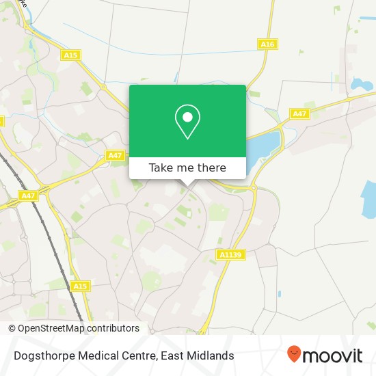 Dogsthorpe Medical Centre map