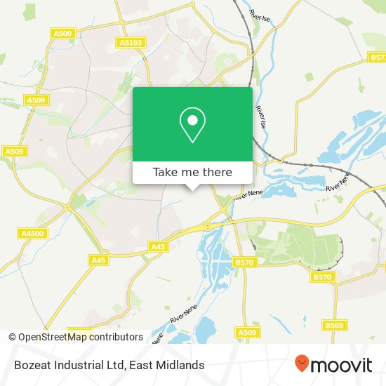 Bozeat Industrial Ltd map