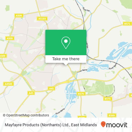 Mayfayre Products (Northants) Ltd. map