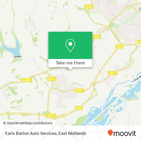 Earls Barton Auto Services map