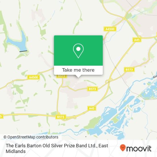 The Earls Barton Old Silver Prize Band Ltd. map