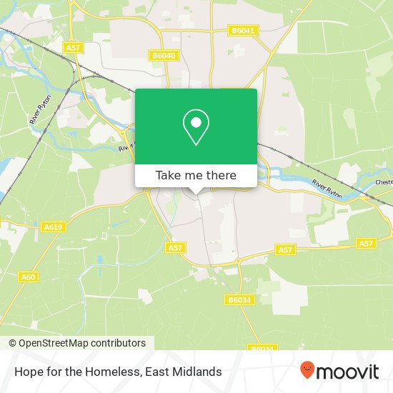 Hope for the Homeless map