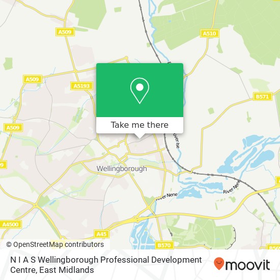 N I A S Wellingborough Professional Development Centre map