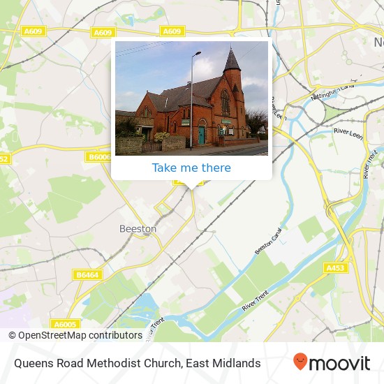 Queens Road Methodist Church map