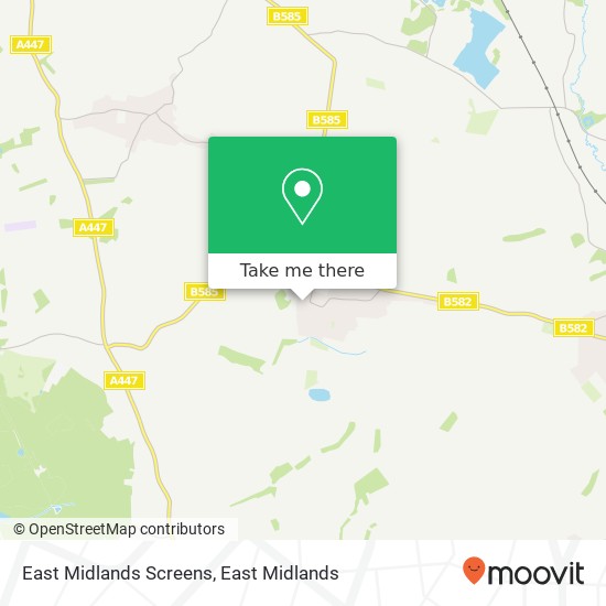 East Midlands Screens map