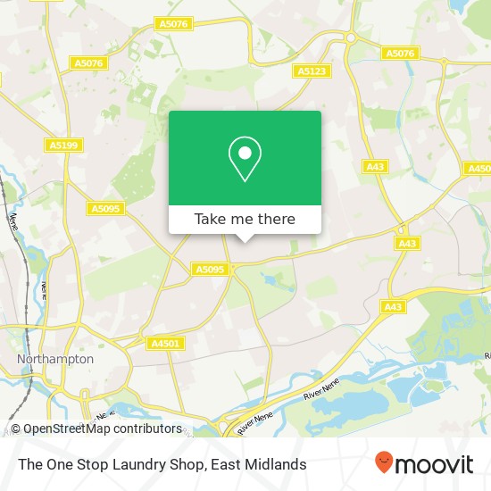 The One Stop Laundry Shop map