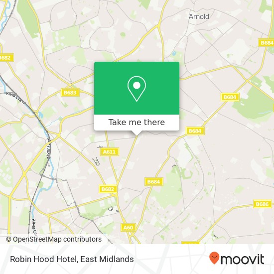 Robin Hood Hotel map
