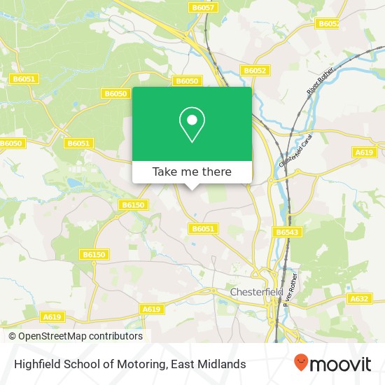 Highfield School of Motoring map