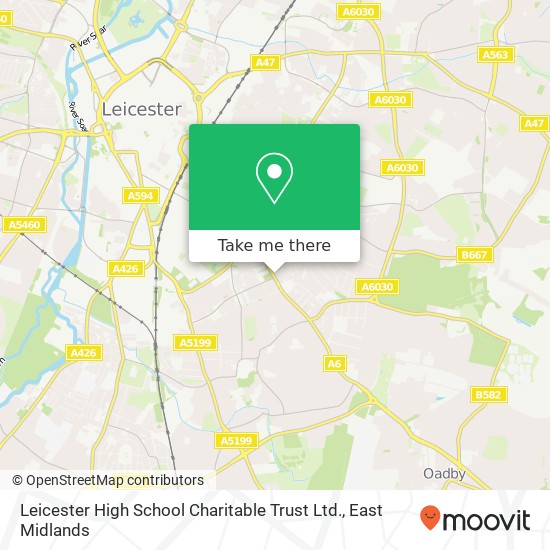 Leicester High School Charitable Trust Ltd. map
