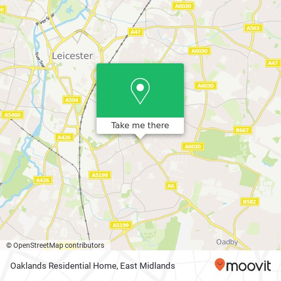 Oaklands Residential Home map