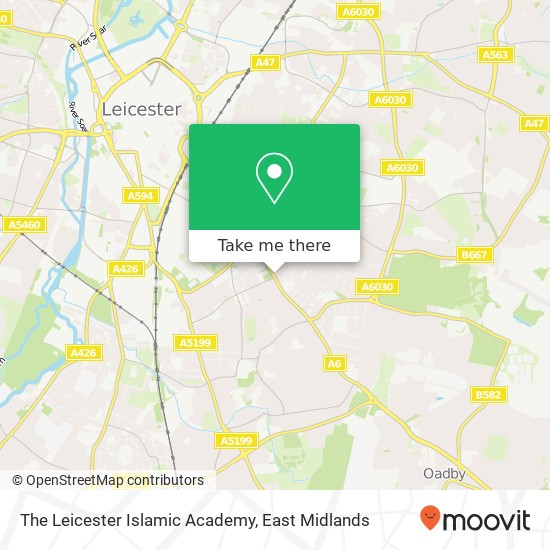 The Leicester Islamic Academy map