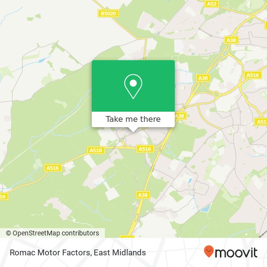 Romac Motor Factors map