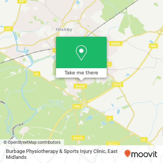 Burbage Physiotherapy & Sports Injury Clinic map