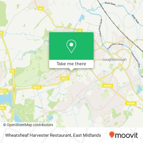 Wheatsheaf Harvester Restaurant map