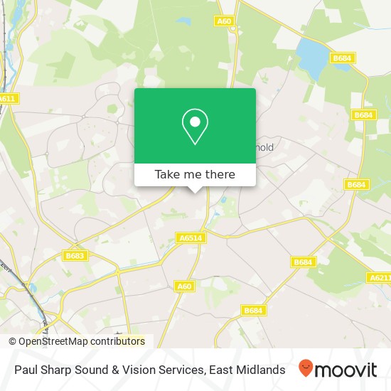 Paul Sharp Sound & Vision Services map