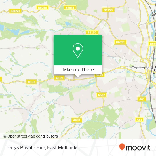 Terrys Private Hire map