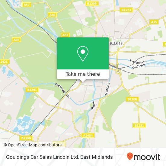 Gouldings Car Sales Lincoln Ltd map