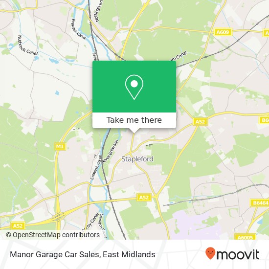 Manor Garage Car Sales map