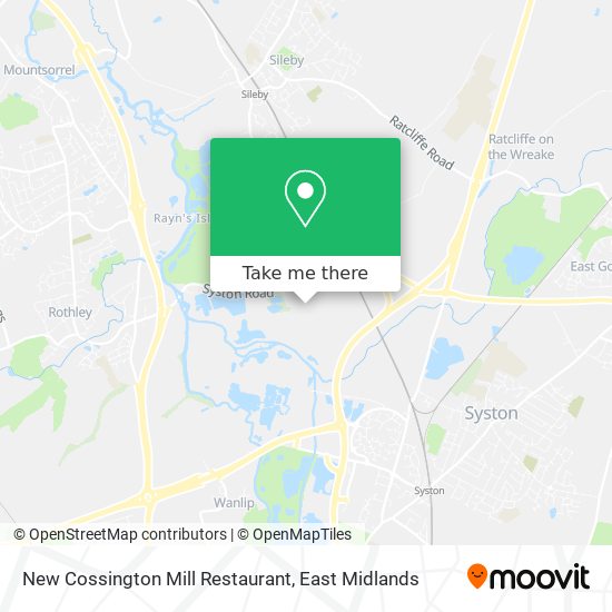 New Cossington Mill Restaurant map