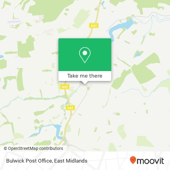 Bulwick Post Office map