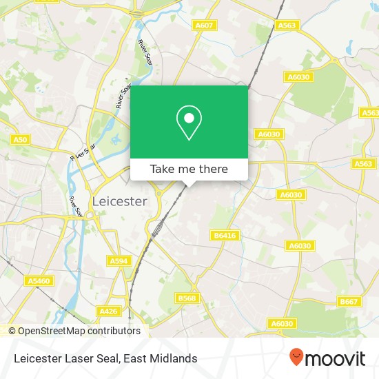 Leicester Laser Seal map
