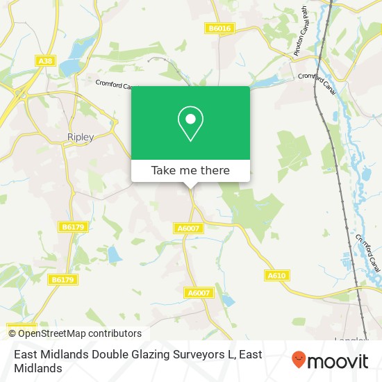 East Midlands Double Glazing Surveyors L map