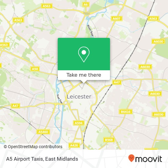 A5 Airport Taxis map