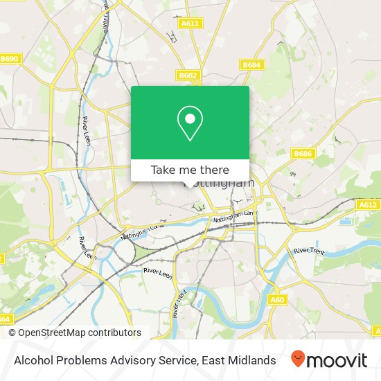 Alcohol Problems Advisory Service map