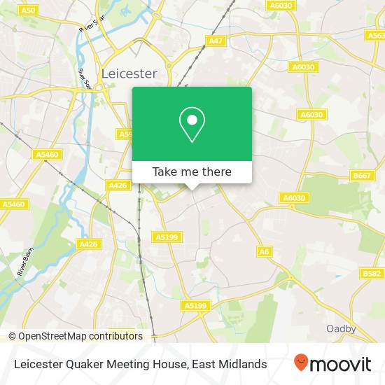 Leicester Quaker Meeting House map