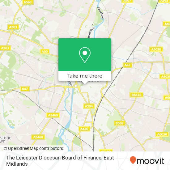 The Leicester Diocesan Board of Finance map