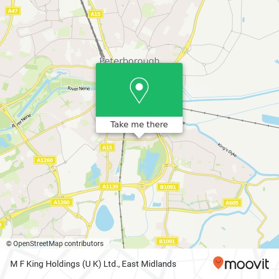 M F King Holdings (U K) Ltd. map