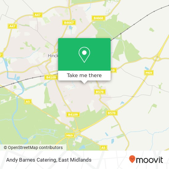 Andy Barnes Catering map