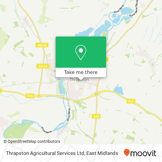 Thrapston Agricultural Services Ltd map