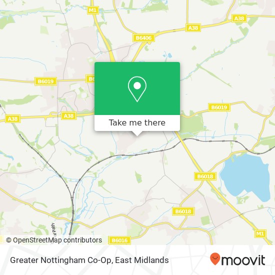 Greater Nottingham Co-Op map