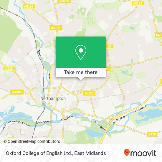 Oxford College of English Ltd. map