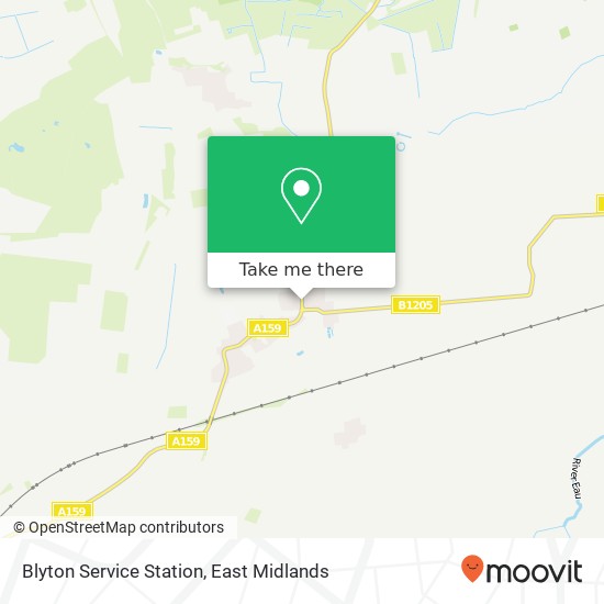 Blyton Service Station map