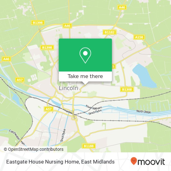 Eastgate House Nursing Home map