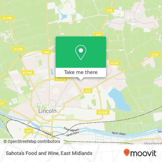 Sahota's Food and Wine map