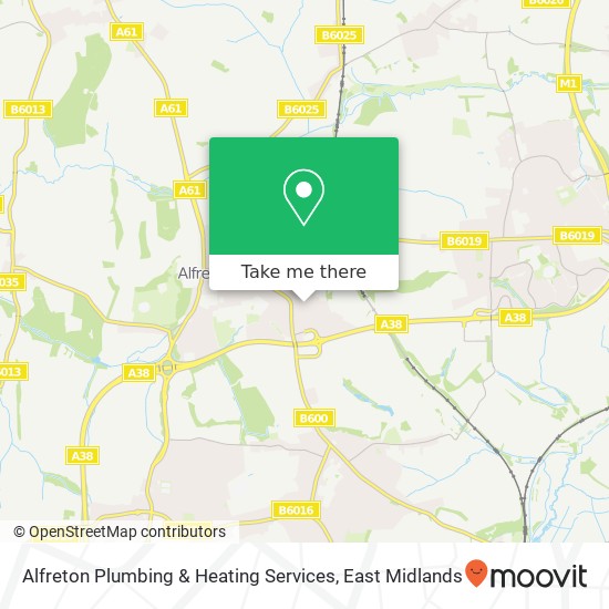 Alfreton Plumbing & Heating Services map