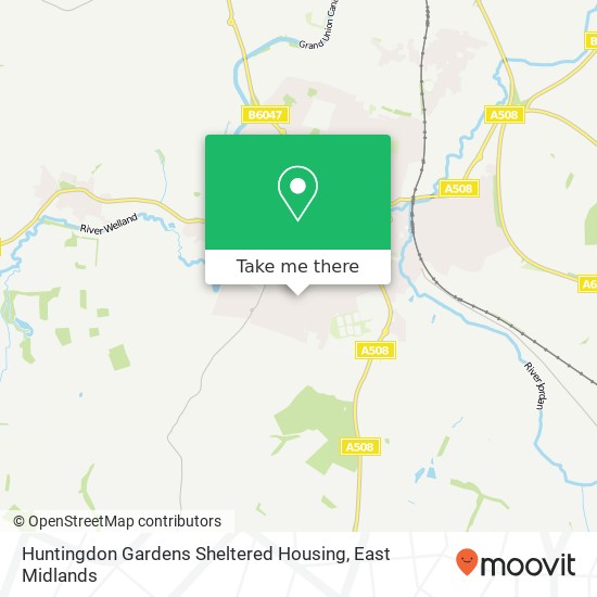 Huntingdon Gardens Sheltered Housing map