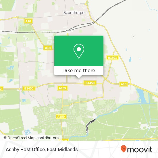 Ashby Post Office map