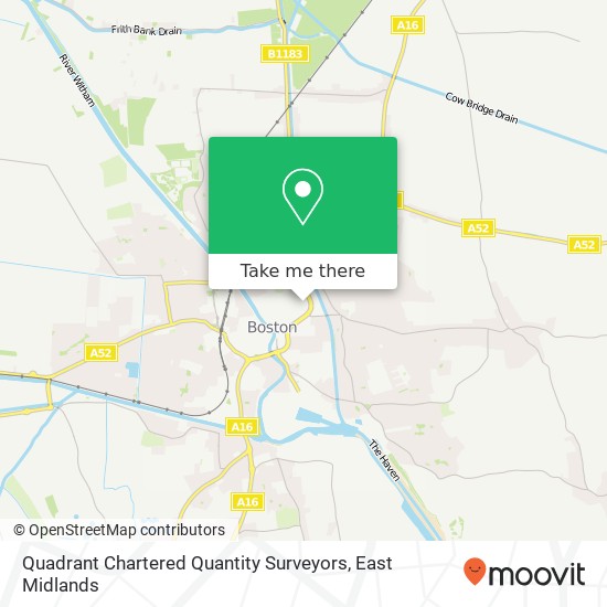 Quadrant Chartered Quantity Surveyors map