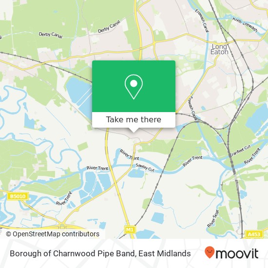 Borough of Charnwood Pipe Band map