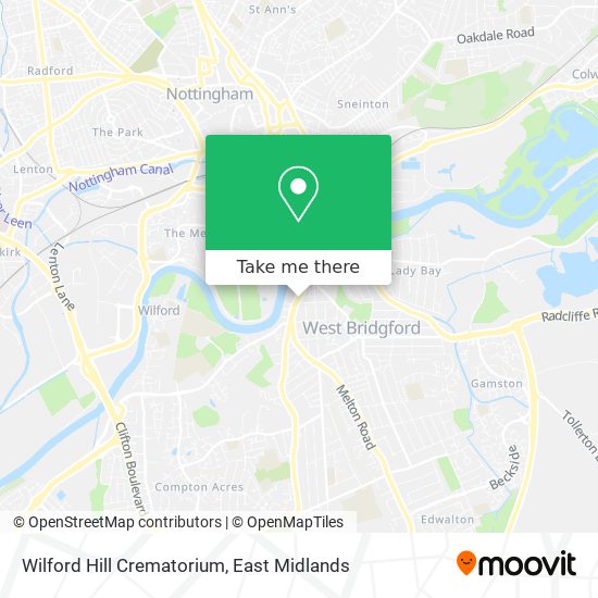 Wilford Hill Crematorium map