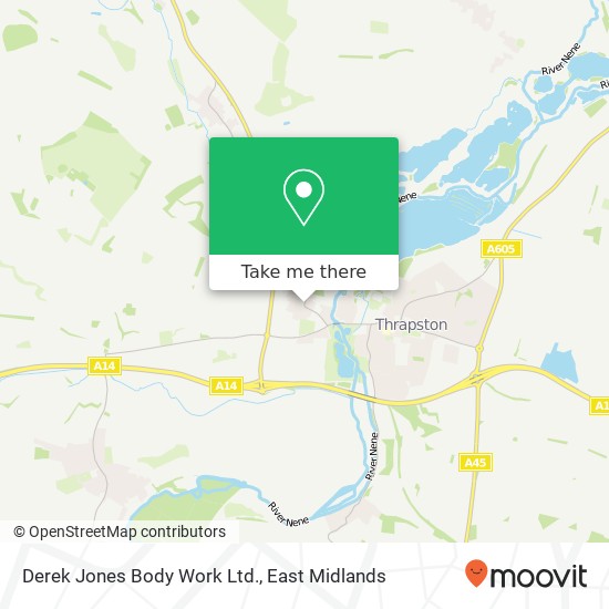 Derek Jones Body Work Ltd. map