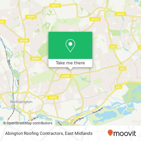 Abington Roofing Contractors map